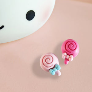 Pastel Lollipop Earrings - www.thelineahome.nl - Strawberry Swirl Candy