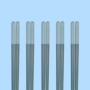 Icy Rainbow Chopstick Set (5 Pairs) - The Linea Home - Kawaii Homeware - Sushi Accessories - Icy Blue