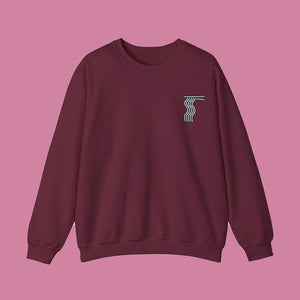 Ramen is Life Crewneck Sweater - www.thelineahome.nl - Kawaii Home Apparel - Maroon Red