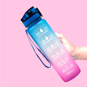 Galaxy 1L Water Bottle - The Linea Home - Beautiful Kawaii Water Bottle - Stay Hydrated -  Lavender Galaxy