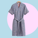 Kawaii Ying Yang Kimono Robe - www.thelineahome.nl - Galaxy Blue
