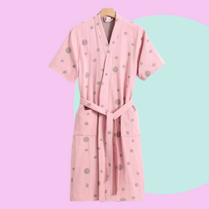 Kawaii Ying Yang Kimono Robe - www.thelineahome.nl - Polka Pink