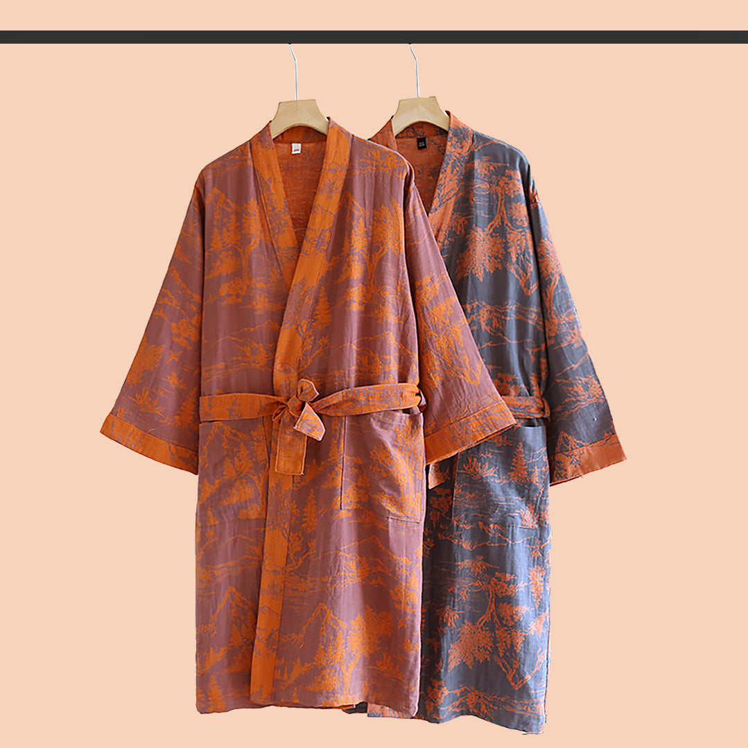 Aki Cotton Kimono Robe | The Linea Home Aki Cotton Kimono Robe | The Linea Home