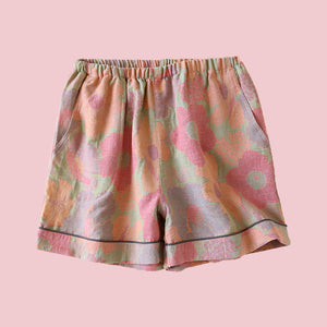 Aki Cotton Pyjamas Shorts - www.thelineahome.nl - Kawaii Home Apparel - Poppy