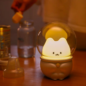 Astro Cat Night Light - The Linea Home - Kawaii Homeware - Astro Cat - Change Colours, Dimmer Option and Timer