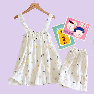 Sweet Lolita Pyjamas Set - The Linea Home - Kawaii Home Apparel - Sweet Hearts