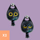 Googly Eyes Tidy Hooks (Set of 2) - The Linea Home - Kawaii Homeware Gadget - Midnight Black