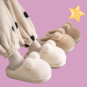 Bobble Ears Fluffy Slippers