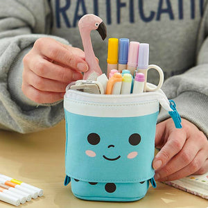 Bubble Tea Extendable Pencil Case - The Linea Home - Kawaii Stationery - Bubble Gum Bubble