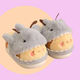 Bumble Shark Fluffy Slippers - fluffy 3D slippers with a yellow bumble bee wearing a cute shark onesie and the antennae are sticking out of their heads - Slippers are lined in a soft fluffy plush and it has a bumble bee sides on the back to keep your heel warm too. 