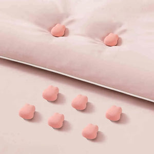 Bunny Ears Duvet Pin Set (8 pcs) - www.thelineahome.nl - Sakura Pink Bunny