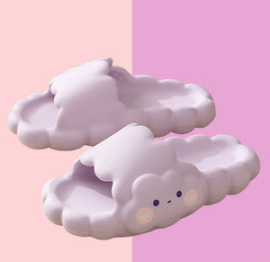 Candy Cloud Slippers - The Linea Home - Soft Silicone - Lavender Purple