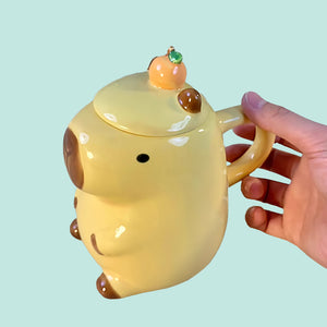 Capybara Ceramic Mug - www.thelineahome.nl - Kawaii Homeware - Coffee and Tea Cups