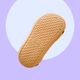 Caramel EVA slippers with Capybara design - the sole is a matching colour and has non slip grooves 