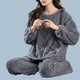 Coral Fleece Cable Knit Pyjamas