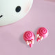 Pastel Lollipop Earrings - www.thelineahome.nl -Raspberry Candy