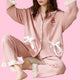 Cuddly Bear Textured Cotton Pyjamas - www.thelienahome.nl - Blush Pink