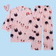 Luna Cats Kimono Pyjamas - www.thelineahome.nl - Sakura Pink