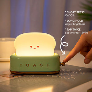 Cutie Toastie Night Light - The Linea Home - Kawaii Homeware - Avocado Green