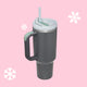 Colour Pop Handy Travel Coffee Cup - The Linea Home - Kawaii Homeware - Cool Grey