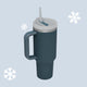 Colour Pop Handy Travel Coffee Cup - The Linea Home - Kawaii Homeware - Slate Grey