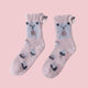 Fluffy Bear Fleecy Socks - www.thelineahome.nl - Muted PInk