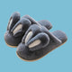 Fluffy Ears Slippers - The Linea Home - Kawaii Homeware - Charcoal Blue