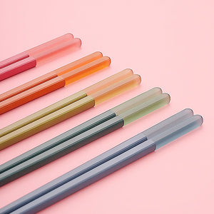 Icy Rainbow Chopstick Set (5 Pairs) - The Linea Home - Kawaii Homeware - Sushi Accessories - Rainbow Colours