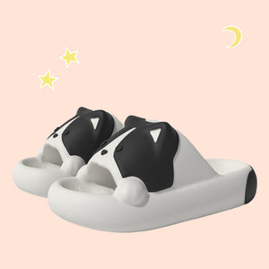 Georgie The Corgi Slippers - www.thelineahome.nl - Black Corgi 