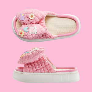 Lolita Summer Slippers - The Linea Home - Kawaii Homeware - Sakura Pink 2