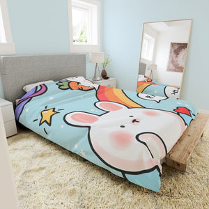 Hello Momo Bedding Set - www.thelineahome.nl - Kawaii Homeware - Blue