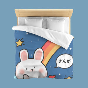 Hello Momo Bedding Set - www.thelineahome.nl - Kawaii Homeware - Blue