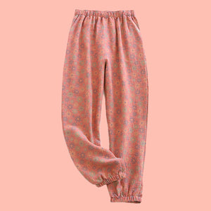 Haru Pyjama Pants - www.thelineahome.nl - Pink Daisy