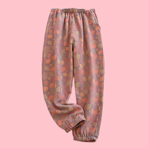 Haru Pyjama Pants - www.thelineahome.nl - Pink Leaves