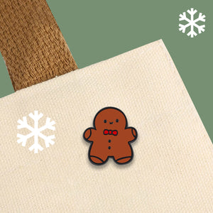 Jolly Christmas Enamel Pins - The Linea Home - Kawaii X'mas Gift Filler - Gingerbread Man