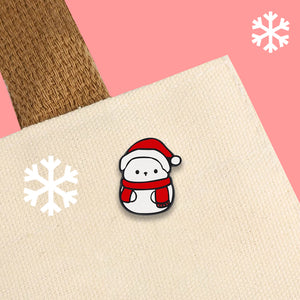 Jolly Christmas Enamel Pins - The Linea Home - Kawaii X'mas Gift Filler - Cool Snowman