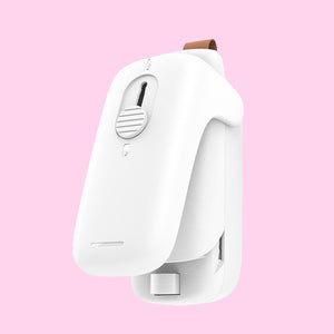 Block Colour Food Bag Sealer - The Linea Home - Kawaii Homeware - Handy Kitchen Gadget - Pure White