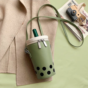 Cutie Bubble Tea Sling Bag - Kawaii Accessories - Handbag - Matcha Bubble - www.thelineahome.nl