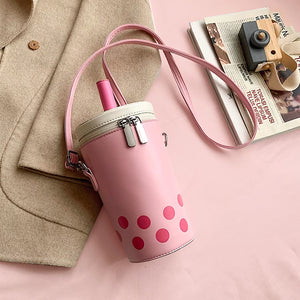 Cutie Bubble Tea Sling Bag - Kawaii Accessories - Handbag - Strawberry Bubble - www.thelineahome.nl