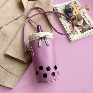 Cutie Bubble Tea Sling Bag - Kawaii Accessories - Handbag - Taro Bubble - www.thelineahome.nl