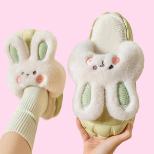 Fuwa Bunny Slippers - www.thelineahome.nl - Matcha Green