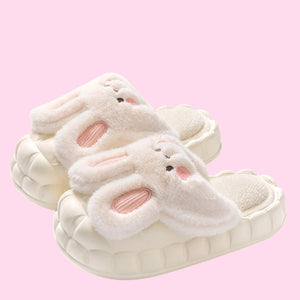 Fuwa Bunny Slippers - www.thelineahome.nl - Cotton White