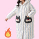 Meowy Fluffy Robe and Pant Set