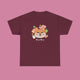 Kawaii Shiba Cotton T-Shirt - The Linea Home - Kawaii Fashion - Maroon Red