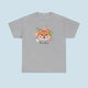 Kawaii Shiba Cotton T-Shirt - The Linea Home - Kawaii Fashion - Mid Grey