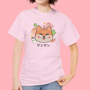 Kawaii Shiba Cotton T-Shirt - The Linea Home - Kawaii Fashion - Context