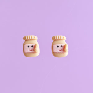 Kawaii Snacks Earrings - www.thelineahome.nl - Kawaii Accessories - Peanut Butter