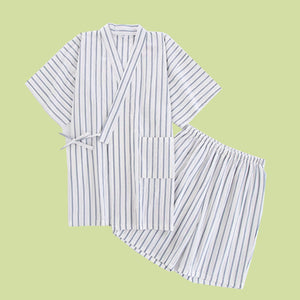 Heiko Kimono Pyjamas - www.thelineahome.nl - Cotton White