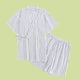 Heiko Kimono Pyjamas - www.thelineahome.nl - Cotton White