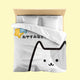 Sweet Dreams Kitty Bedding Set - www.thelineahome.nl - Kawaii Homeware - Powder Grey